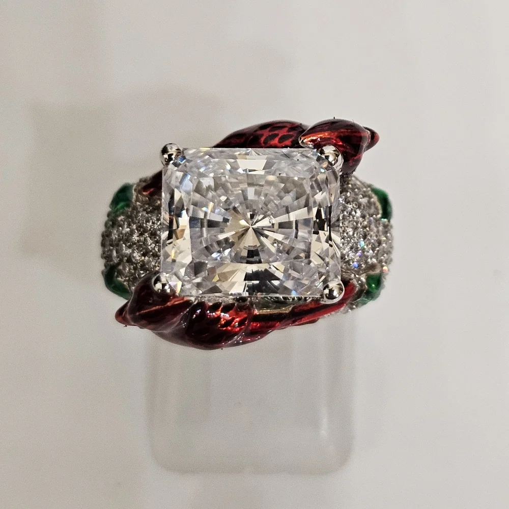 Rare VW 5 Carat Absolute Gemstone Cardinal Ring Sterling Silver Size 5! - Picture 8 of 10